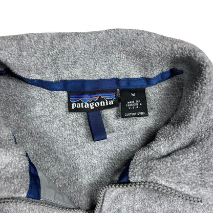 Vintage 90s Patagonia full zip faded grey fleece jacket (M)