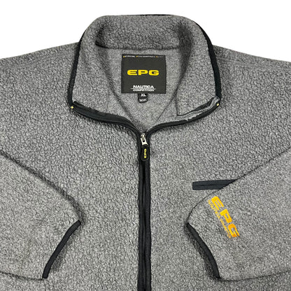 Vintage 90s Nautica Competition Extreme Performance Gear deep pile full zip fleece jacket (XL)