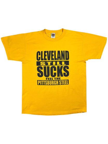 Vintage 1999 Pittsburgh Steelers Cleveland Still Sucks NFL tee (L)