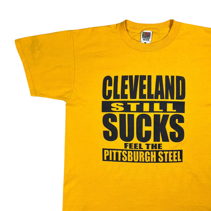 Vintage 1999 Pittsburgh Steelers Cleveland Still Sucks NFL tee (L)