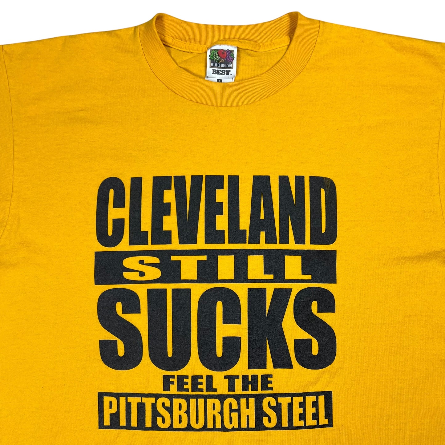Vintage 1999 Pittsburgh Steelers Cleveland Still Sucks NFL tee (L)