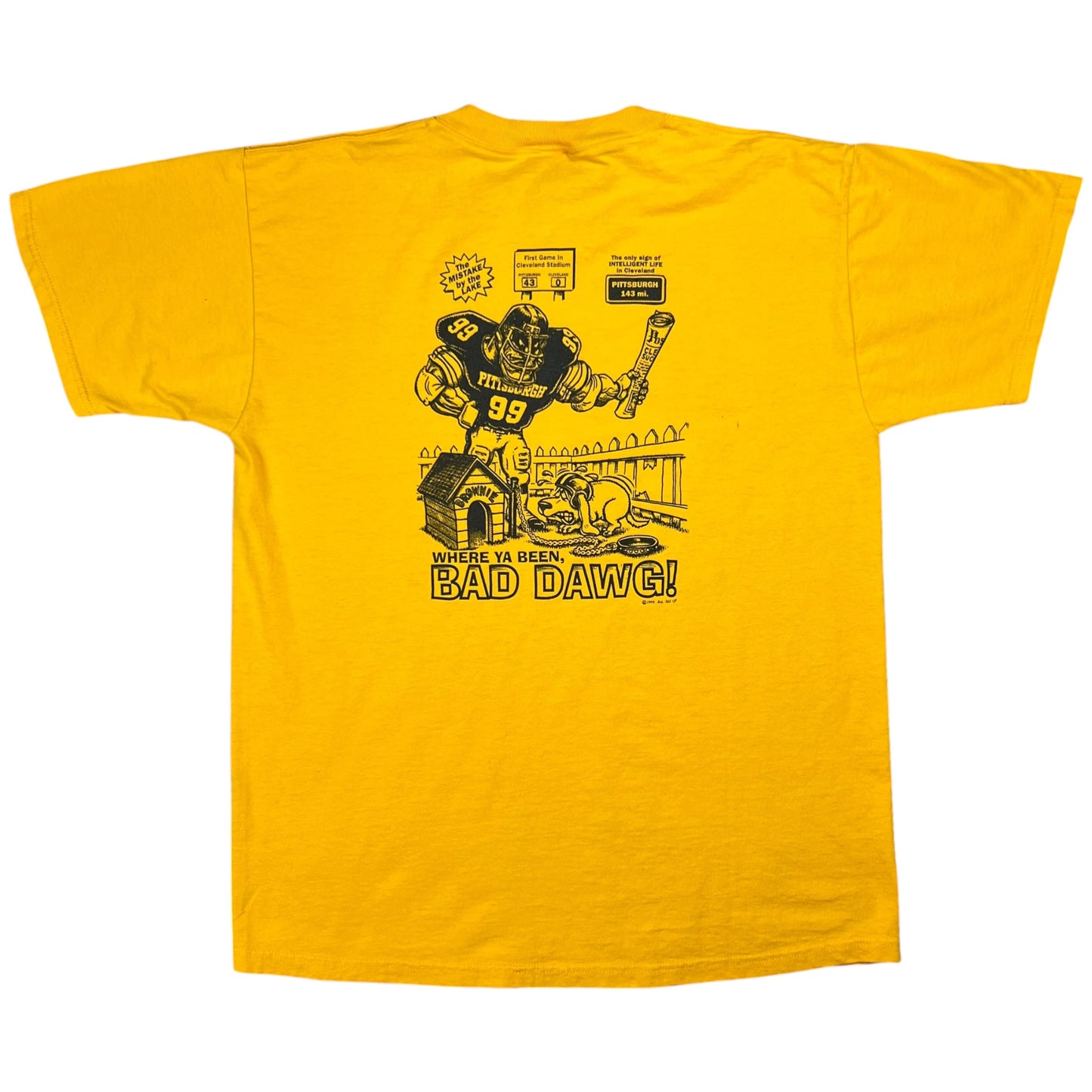 Vintage 1999 Pittsburgh Steelers Cleveland Still Sucks NFL tee (L)