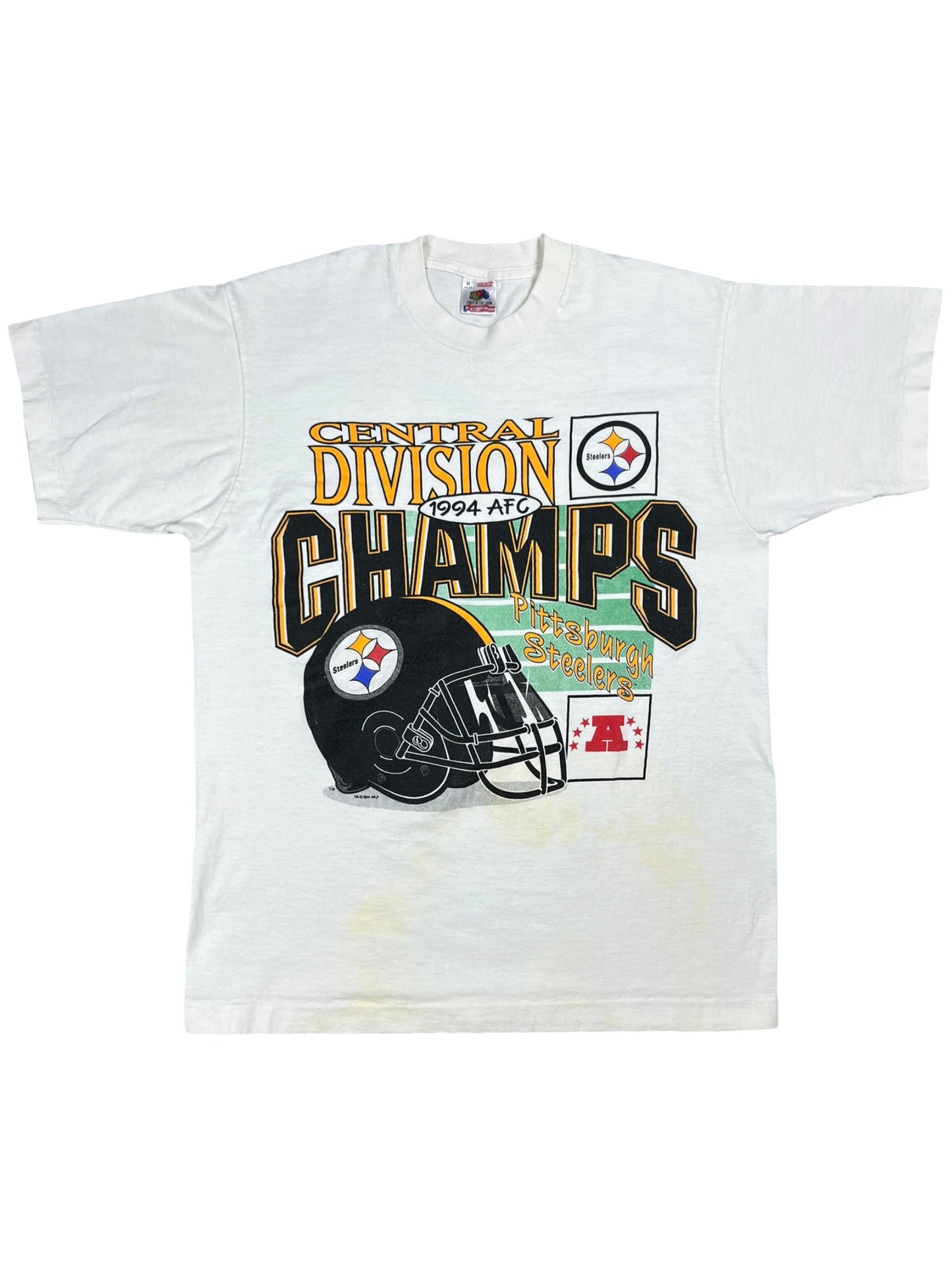 Vintage 1994 Pittsburgh Steelers AFC champions NFL tee (M)