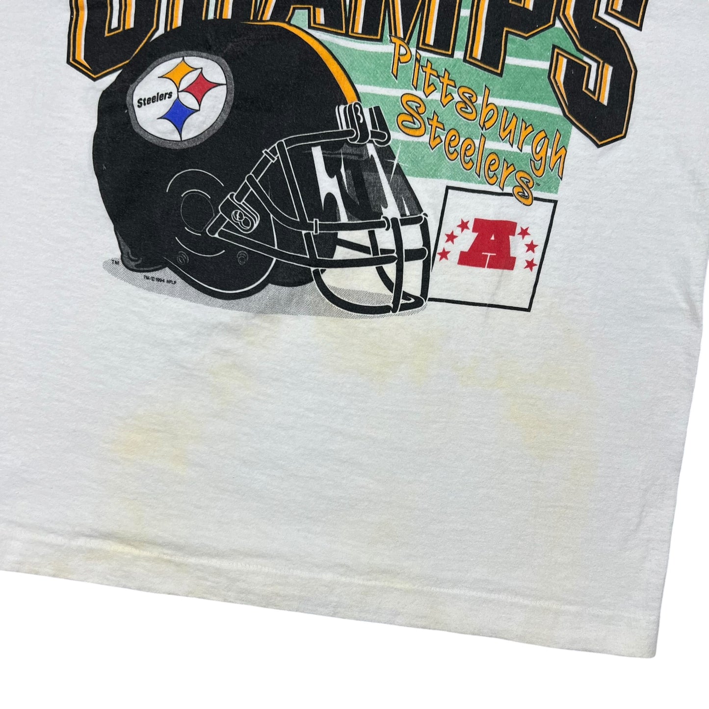 Vintage 1994 Pittsburgh Steelers AFC champions NFL tee (M)