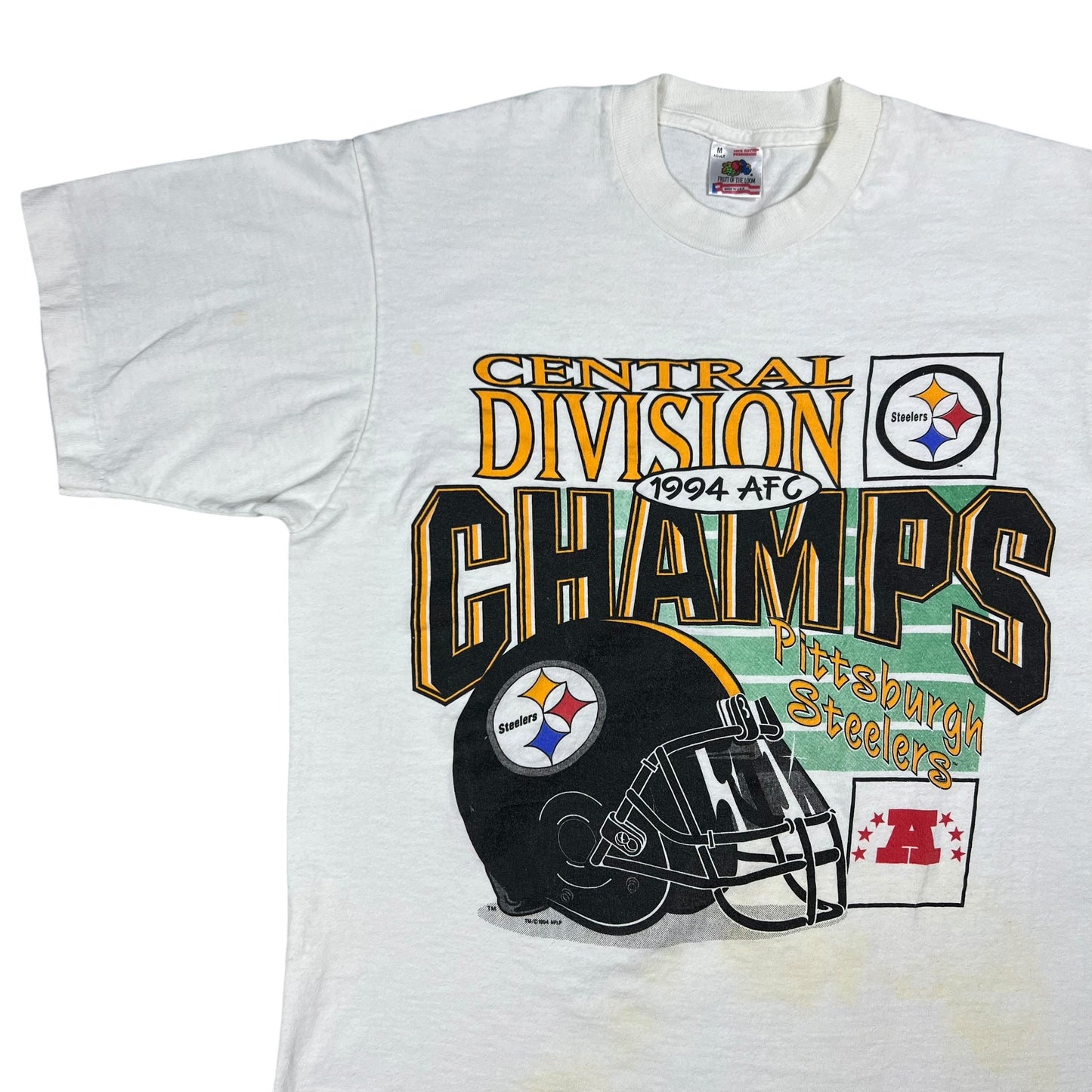 Vintage 1994 Pittsburgh Steelers AFC champions NFL tee (M)