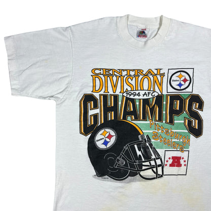 Vintage 1994 Pittsburgh Steelers AFC champions NFL tee (M)