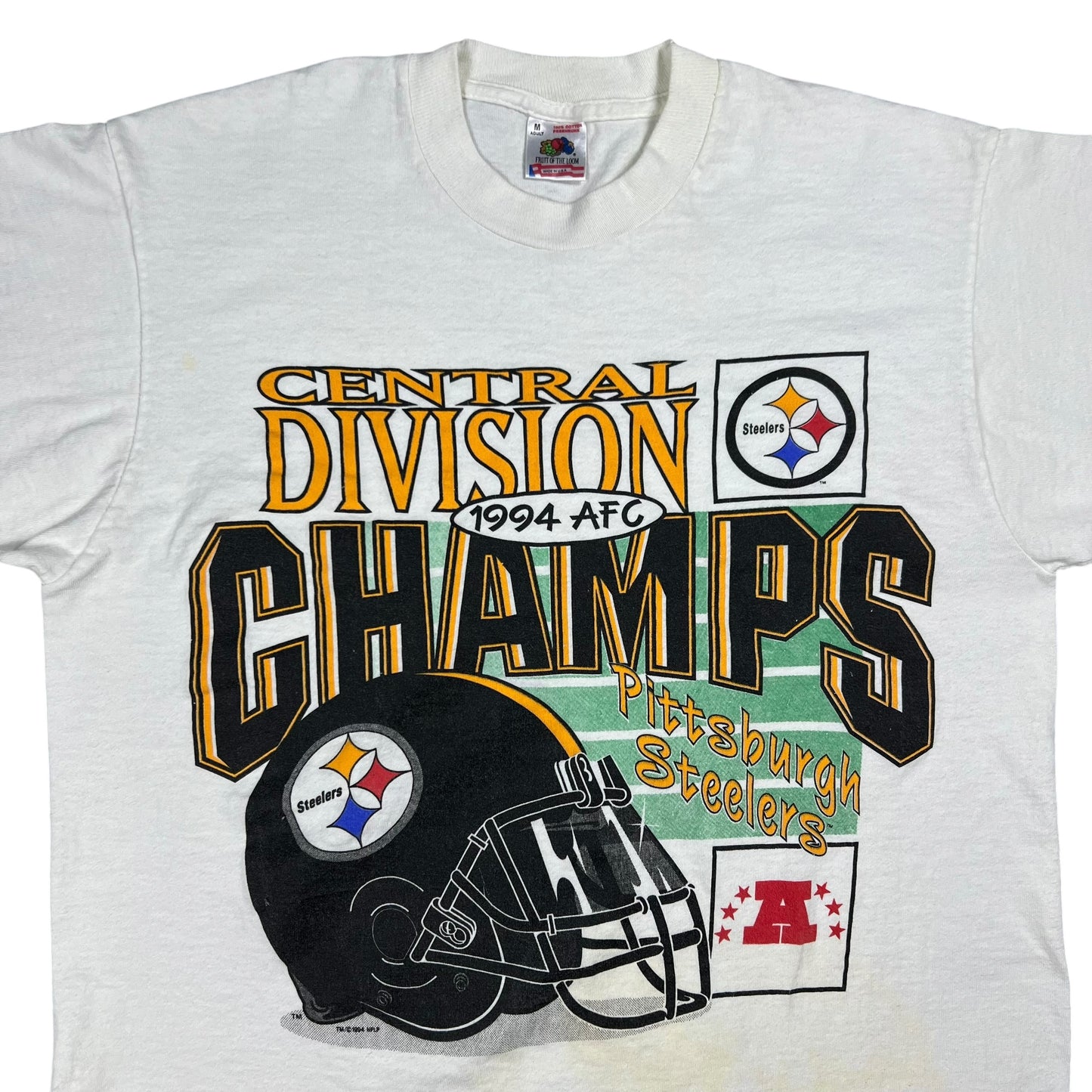 Vintage 1994 Pittsburgh Steelers AFC champions NFL tee (M)