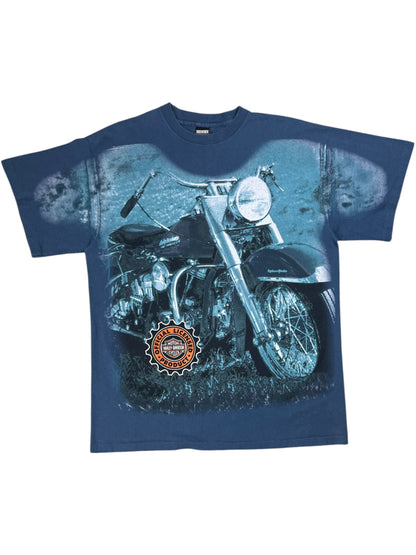 Vintage 90s Harley Davidson Motorcycles all over print tee (XL)