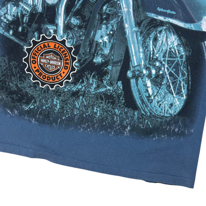 Vintage 90s Harley Davidson Motorcycles all over print tee (XL)