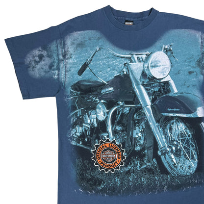 Vintage 90s Harley Davidson Motorcycles all over print tee (XL)