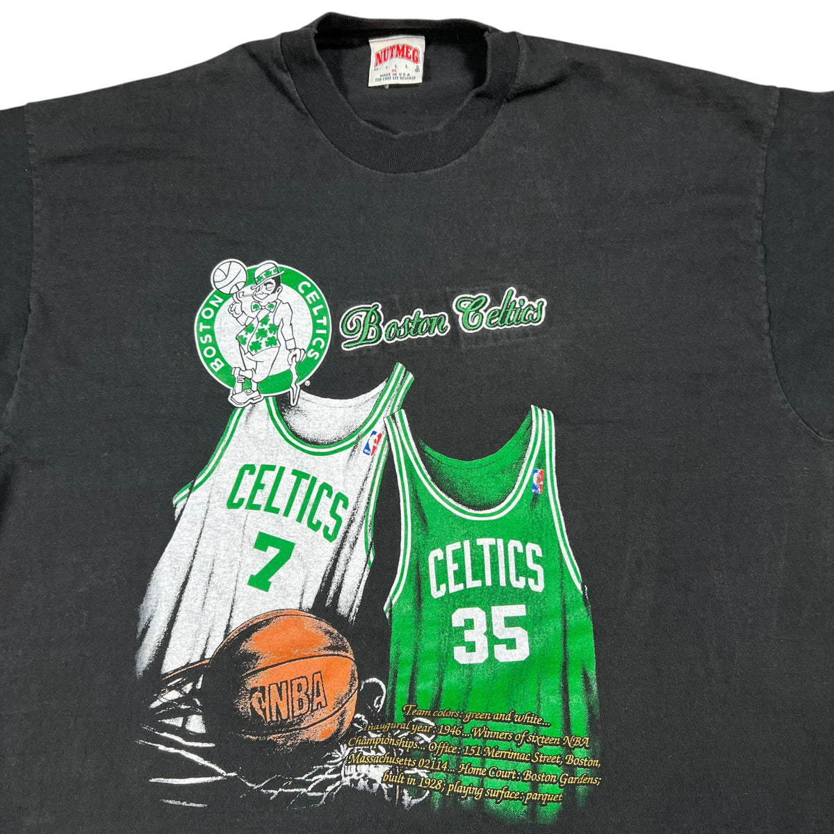 Vintage 90s Nutmeg Boston Celtics faded NBA tee (XL)