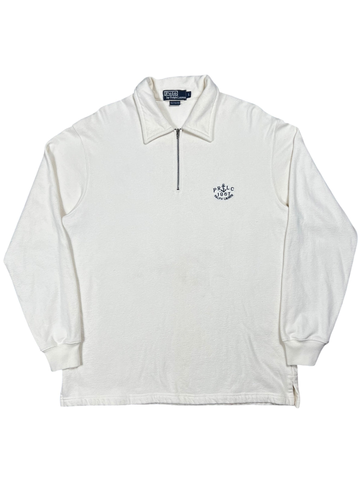 Vintage 90s Polo Ralph Lauren PRLC 1967 1/4 zip cotton sweatshirt (L)