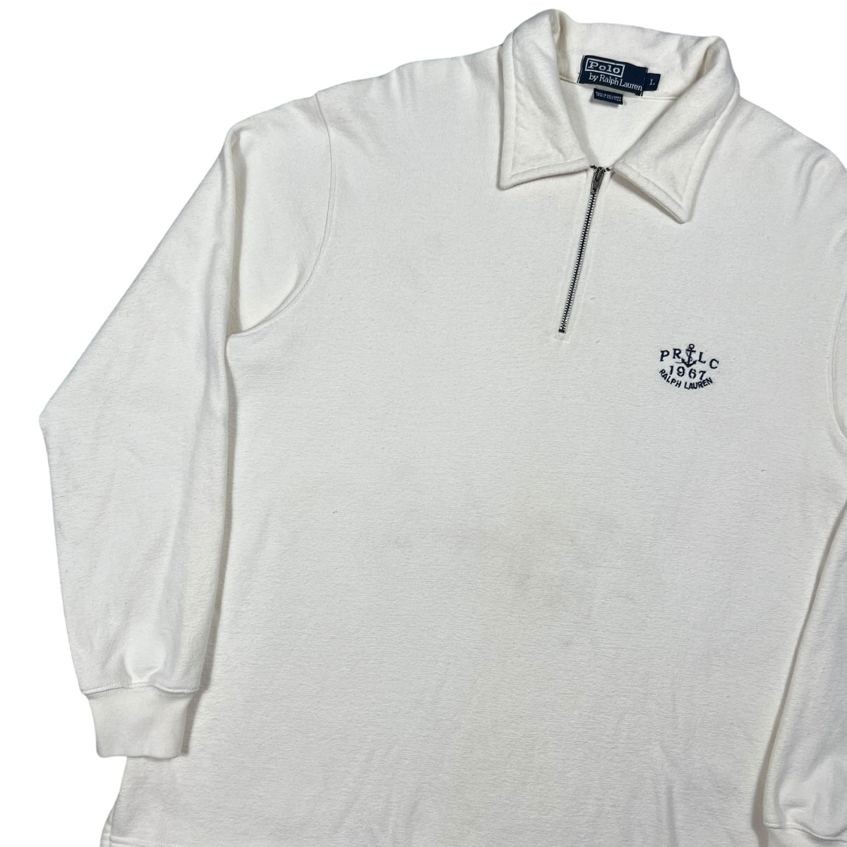 Vintage 90s Polo Ralph Lauren PRLC 1967 1/4 zip cotton sweatshirt (L)