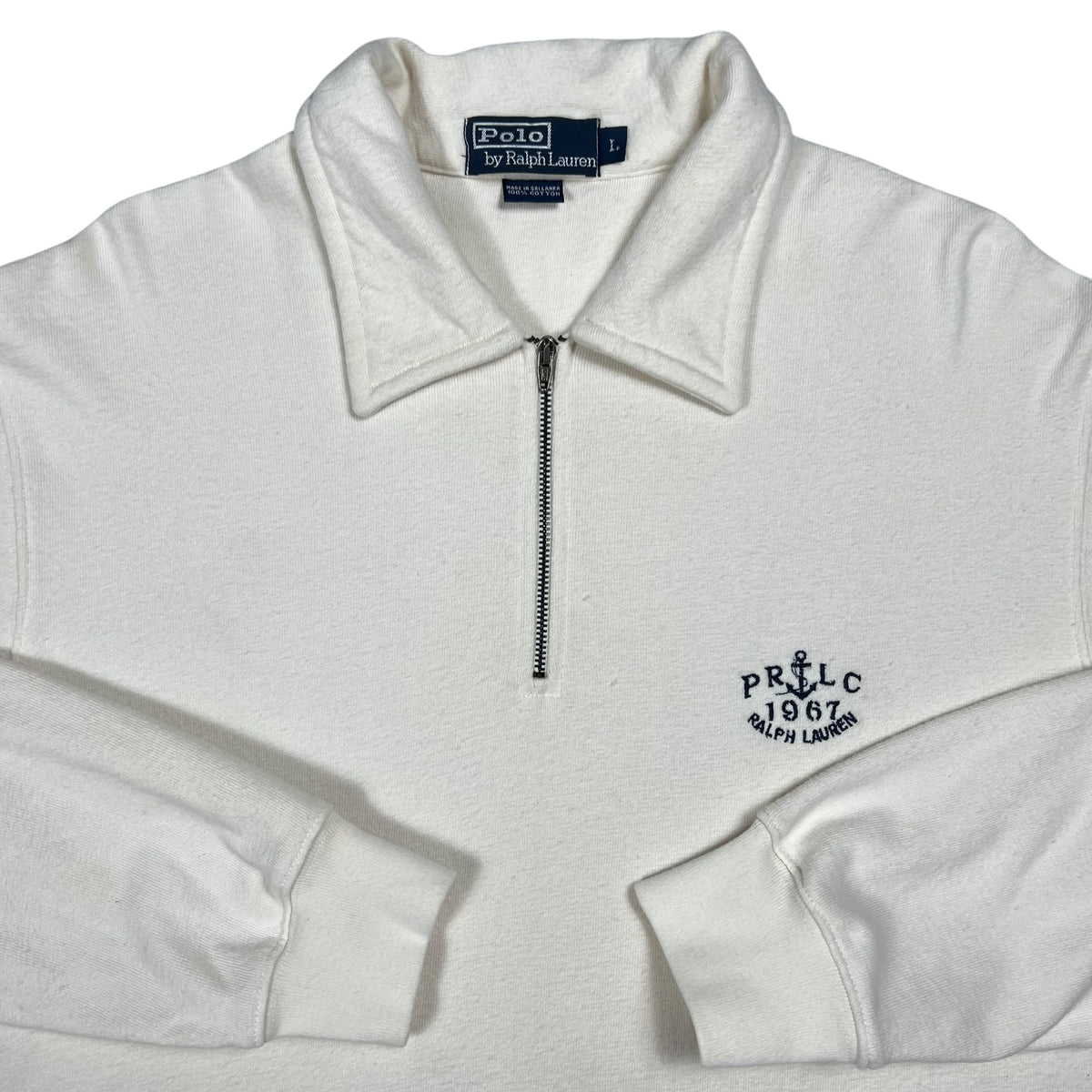 Vintage 90s Polo Ralph Lauren PRLC 1967 1/4 zip cotton sweatshirt (L)