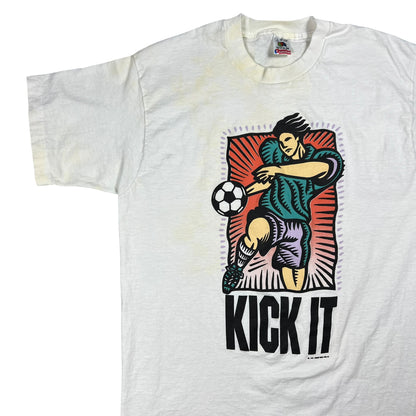 Vintage 1994 Kick It Soccer Art tee (L)