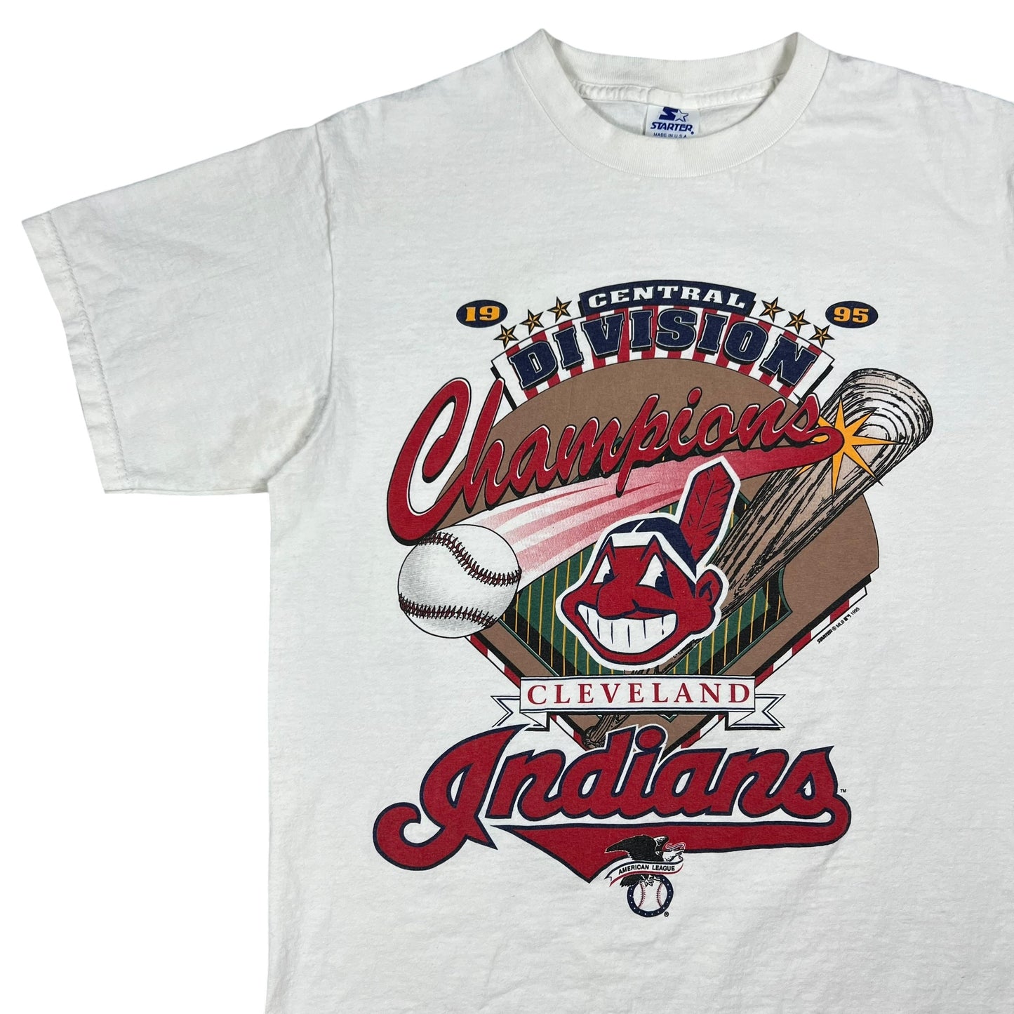 Vintage 1995 Starter Cleveland Indians The Great Escape test print tee (M)