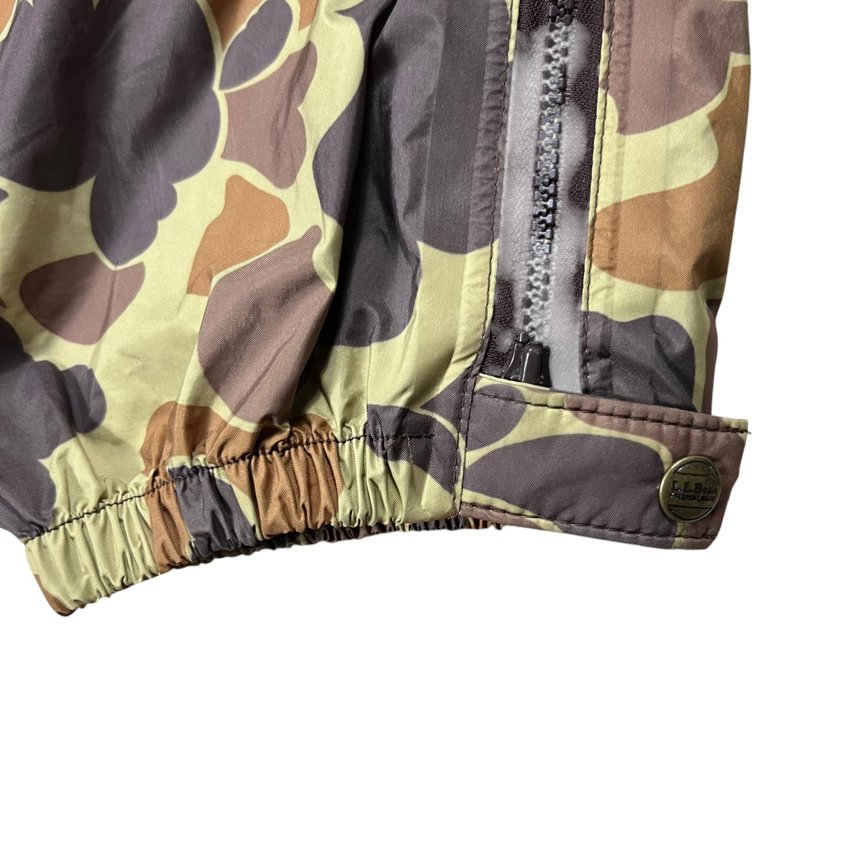 Vintage 80s L.L. Bean Gore-Tex Stowaway Rainwear camo pants (M)