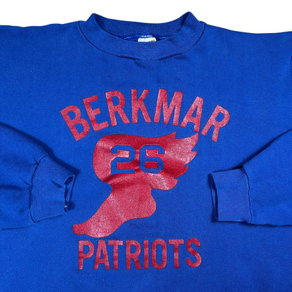 Vintage 1970s Russell Athletic Berkmar Patriots wing foot faded crewneck (M)
