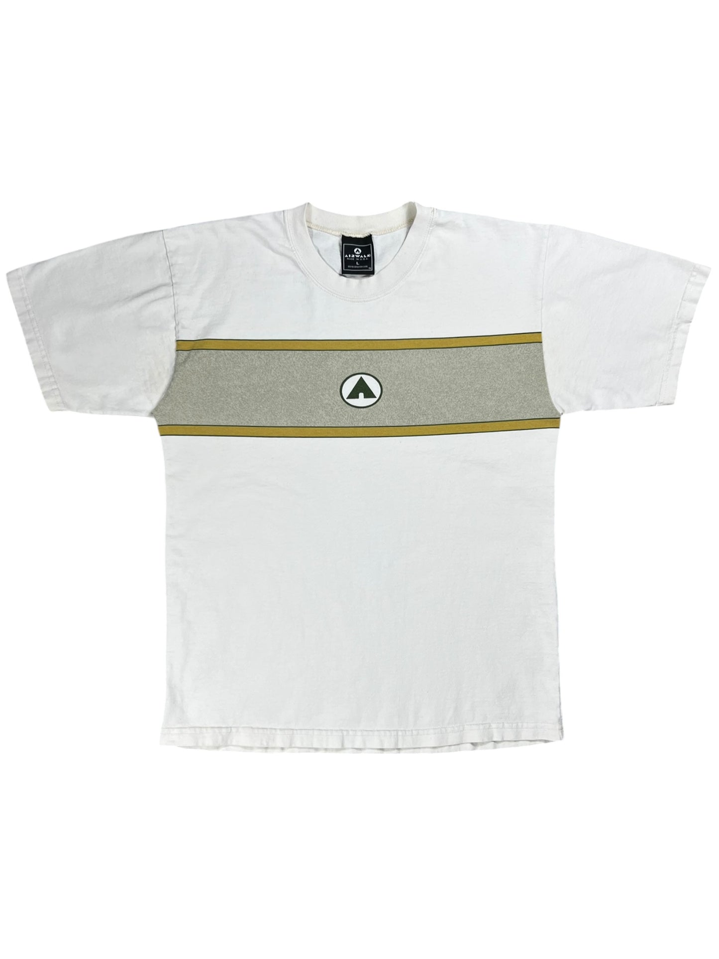Vintage 90s Airwalk skateboarding shoes promo wrap around tee (L)