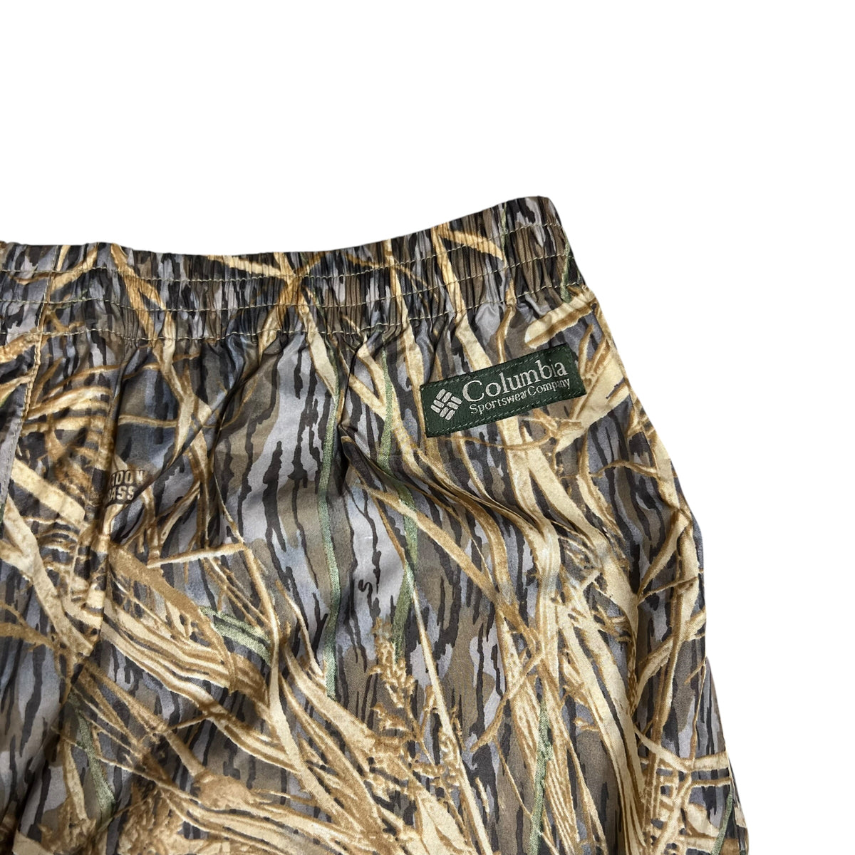 Vintage 90s Columbia Sportswear Shadow grass camo rain pants (L)