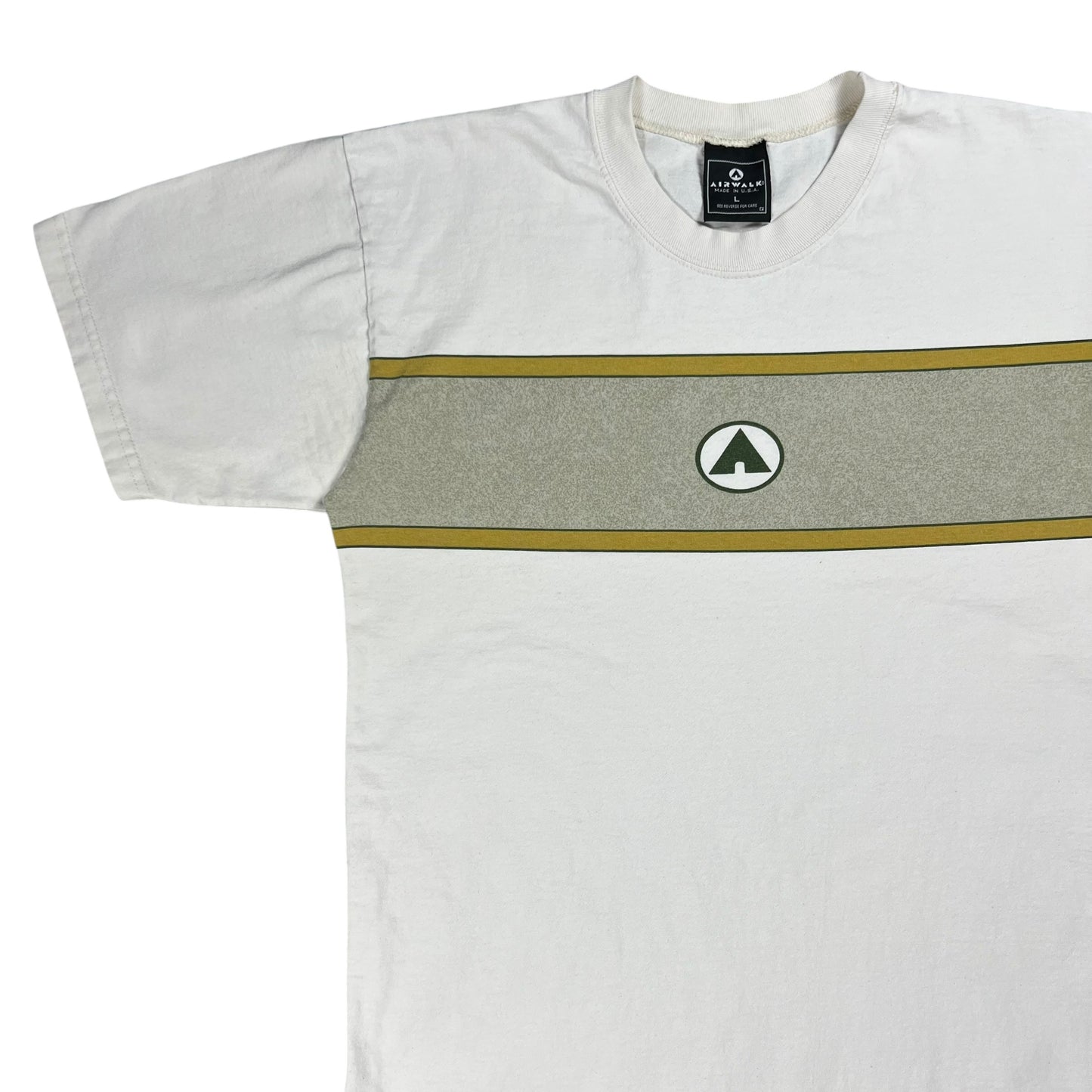 Vintage 90s Airwalk skateboarding shoes promo wrap around tee (L)