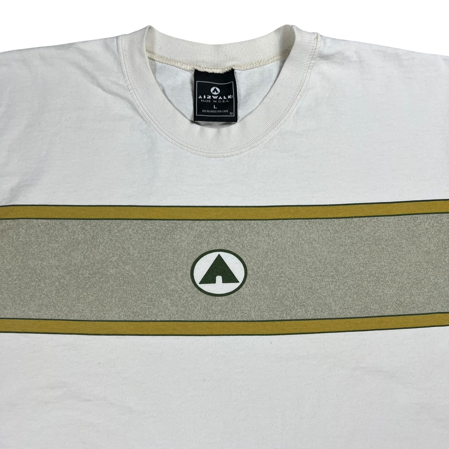Vintage 90s Airwalk skateboarding shoes promo wrap around tee (L)