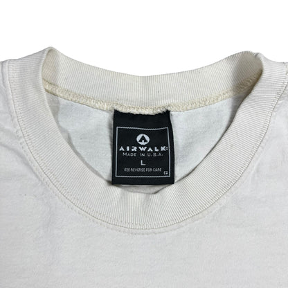 Vintage 90s Airwalk skateboarding shoes promo wrap around tee (L)