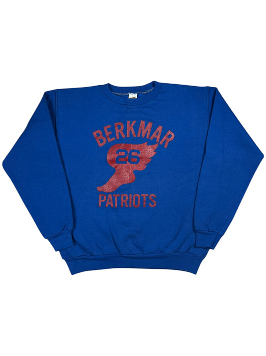 Vintage 1970s Russell Athletic Berkmar Patriots wing foot crewneck (M)