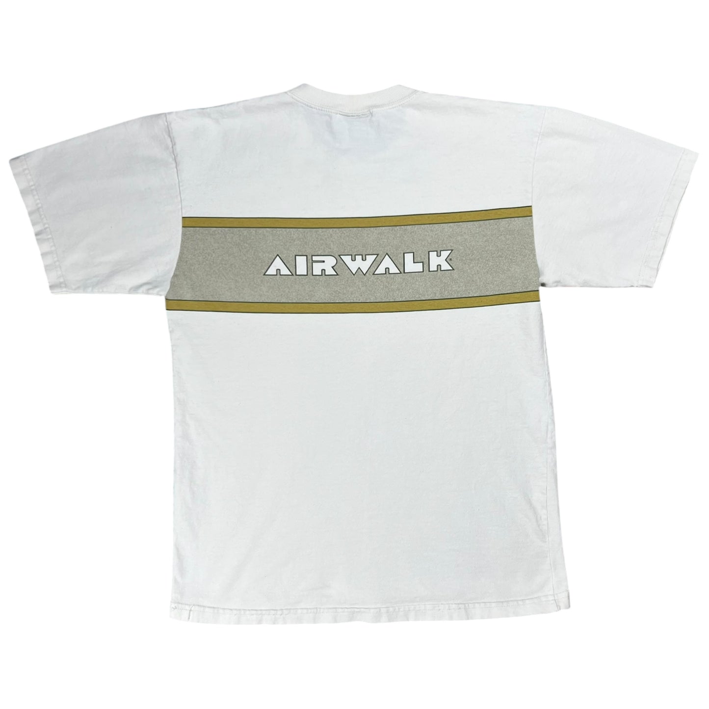 Vintage 90s Airwalk skateboarding shoes promo wrap around tee (L)