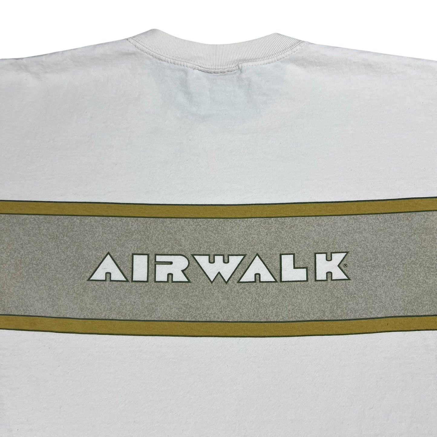 Vintage 90s Airwalk skateboarding shoes promo wrap around tee (L)