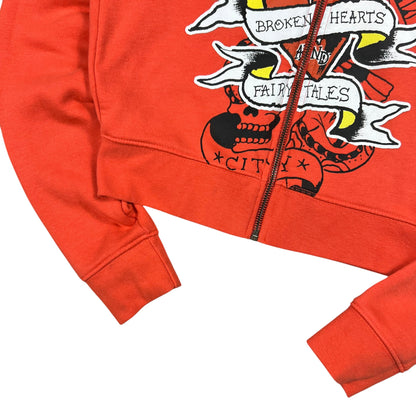 Y2K Ed Hardy Tattoo femme baby fit hoodie (M)