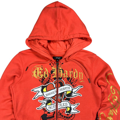 Y2K Ed Hardy Tattoo femme baby fit hoodie (M)