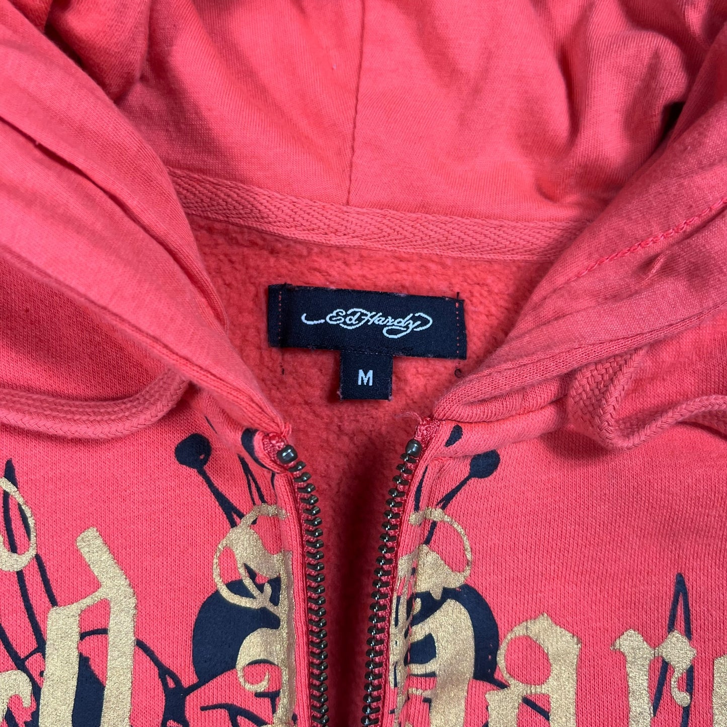 Y2K Ed Hardy Tattoo femme baby fit hoodie (M)