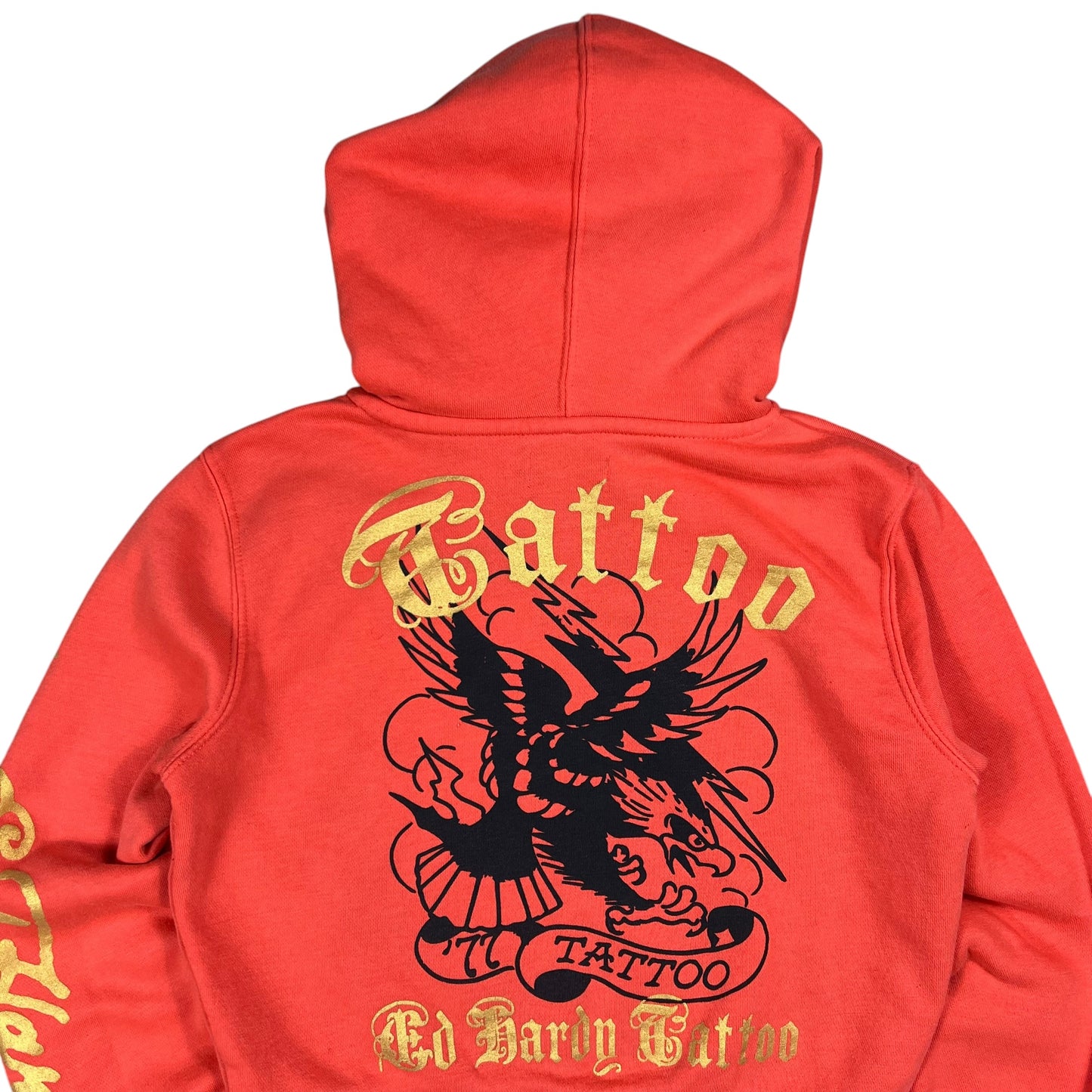 Y2K Ed Hardy Tattoo femme baby fit hoodie (M)