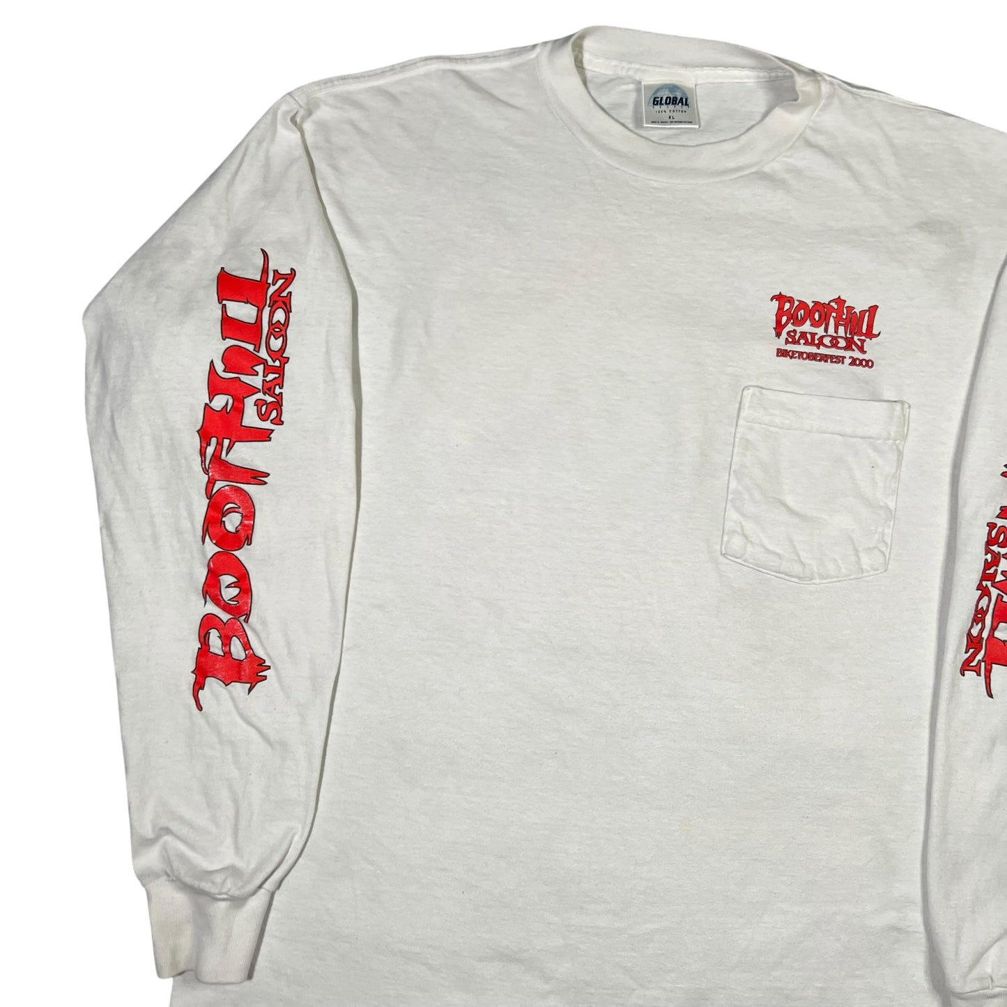 Vintage 2000 Boot Hill Saloon Biketoberfest long sleeve print shirt (XL)