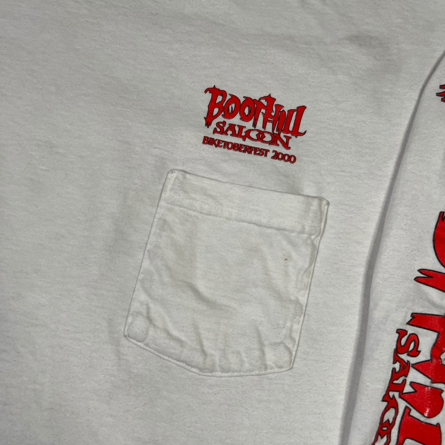 Vintage 2000 Boot Hill Saloon Biketoberfest long sleeve print shirt (XL)