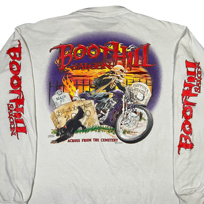 Vintage 2000 Boot Hill Saloon Biketoberfest long sleeve print shirt (XL)