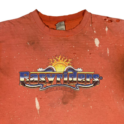 Vintage 2004 Easyriders thrashed & distressed biker tee (L)