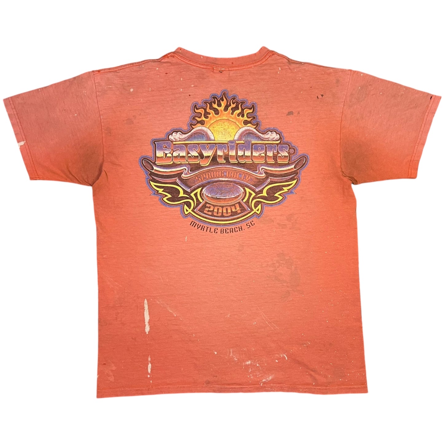 Vintage 2004 Easyriders thrashed & distressed biker tee (L)