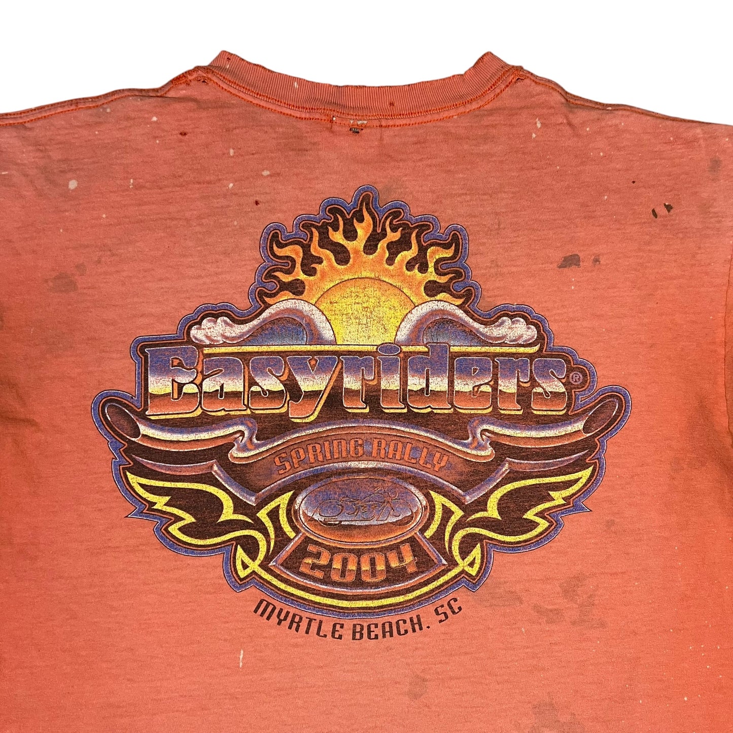 Vintage 2004 Easyriders thrashed & distressed biker tee (L)