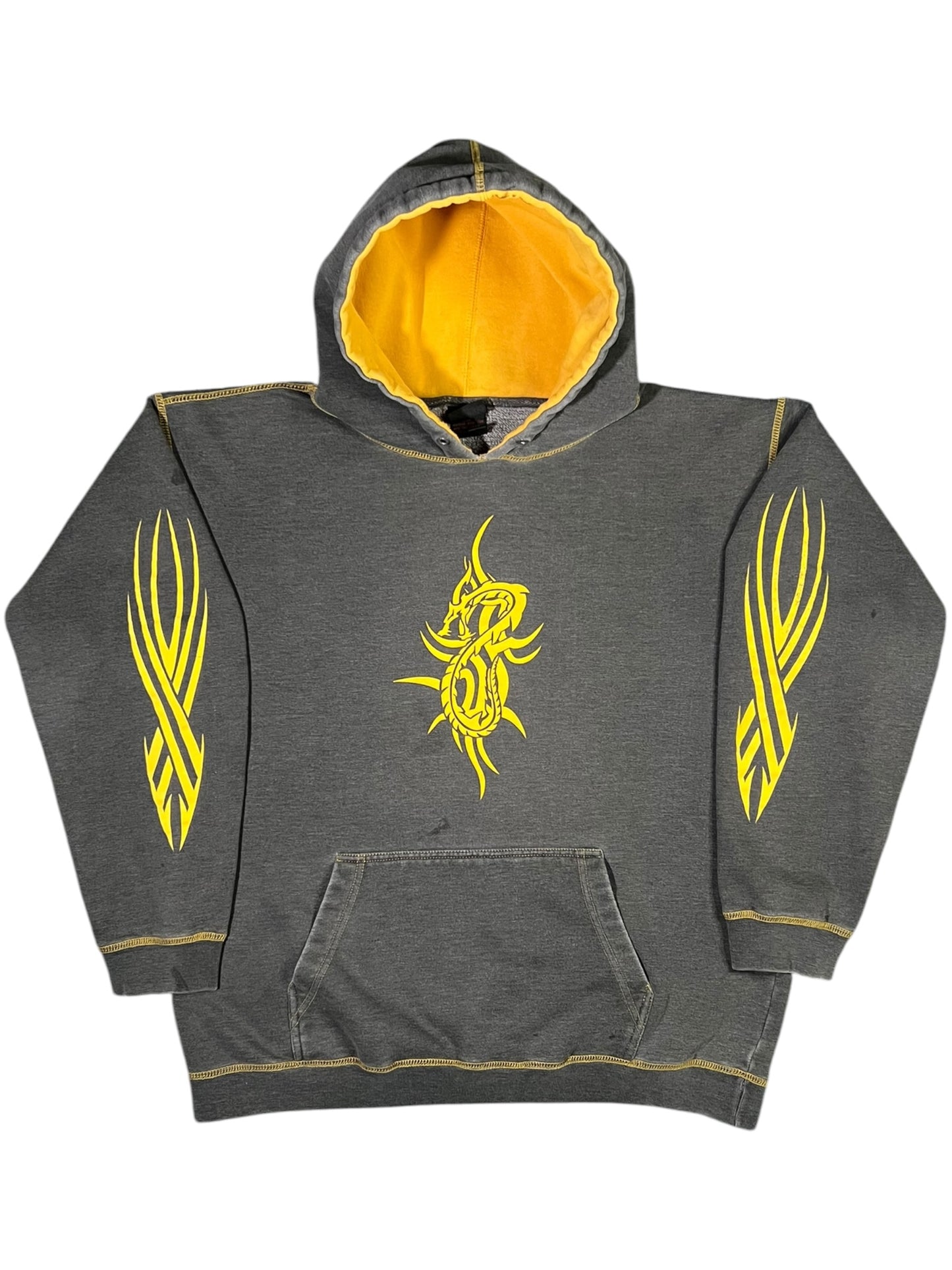 Vintage Y2K Verbal Assault Dragon faded sleeve print hoodie (L)
