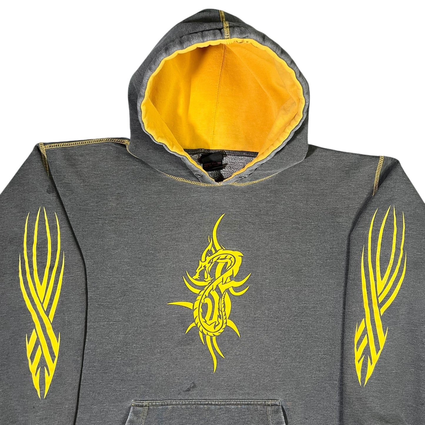 Vintage Y2K Verbal Assault Dragon faded sleeve print hoodie (L)