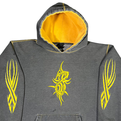 Vintage Y2K Verbal Assault Dragon faded sleeve print hoodie (L)