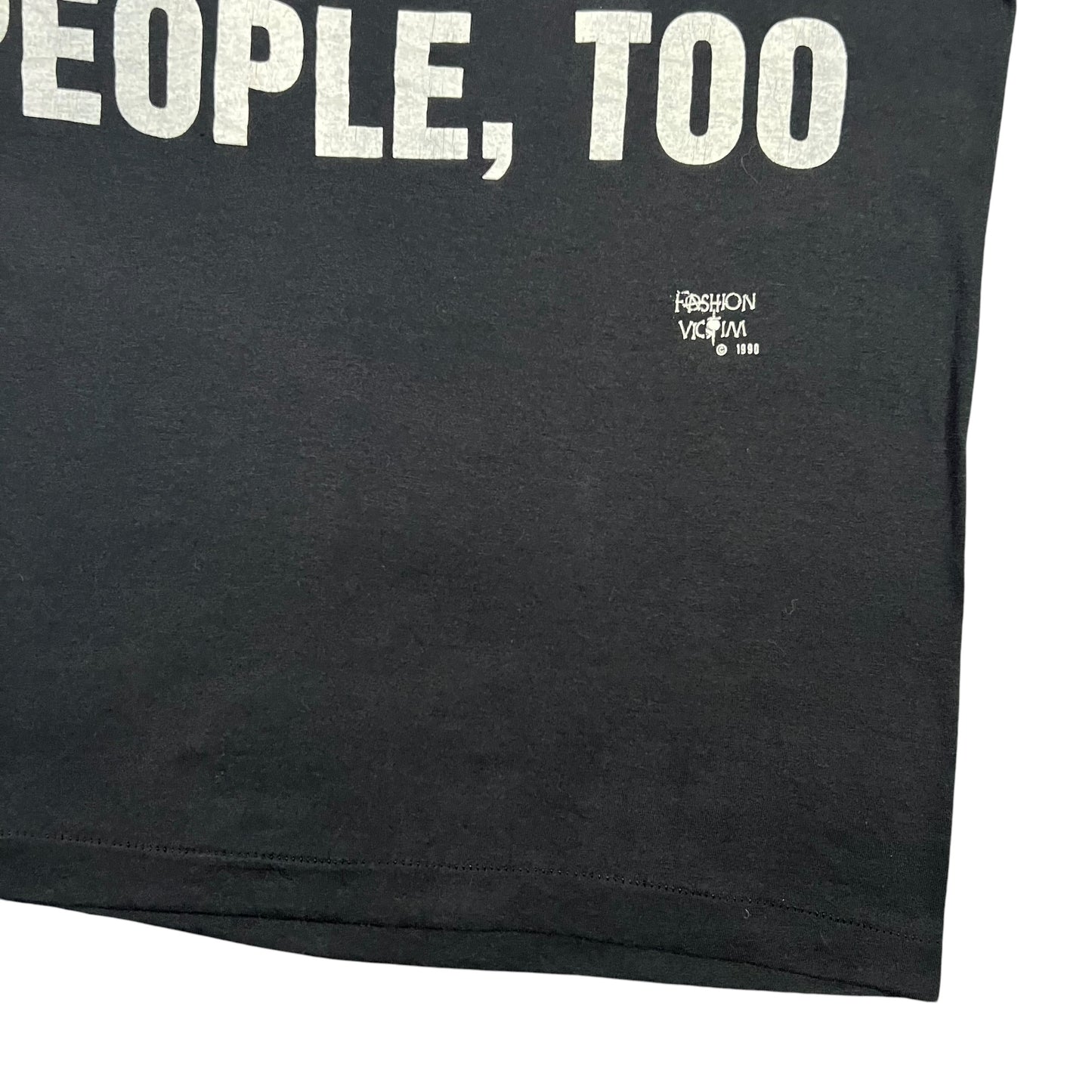 Vintage 1990 Fashion Victim ASSHOLES ARE PEOPLE, TOO tee (L)
