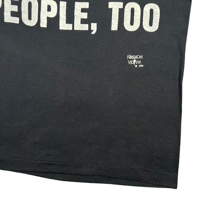 Vintage 1990 Fashion Victim ASSHOLES ARE PEOPLE, TOO tee (L)