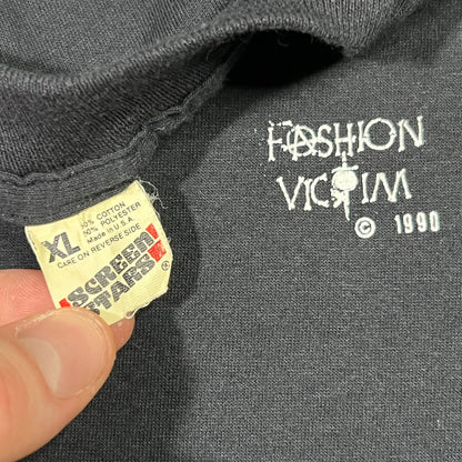 Vintage 1990 Fashion Victim ASSHOLES ARE PEOPLE, TOO tee (L)
