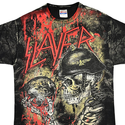 Vintage Y2K Hanes Slayer all over print band tee (L)