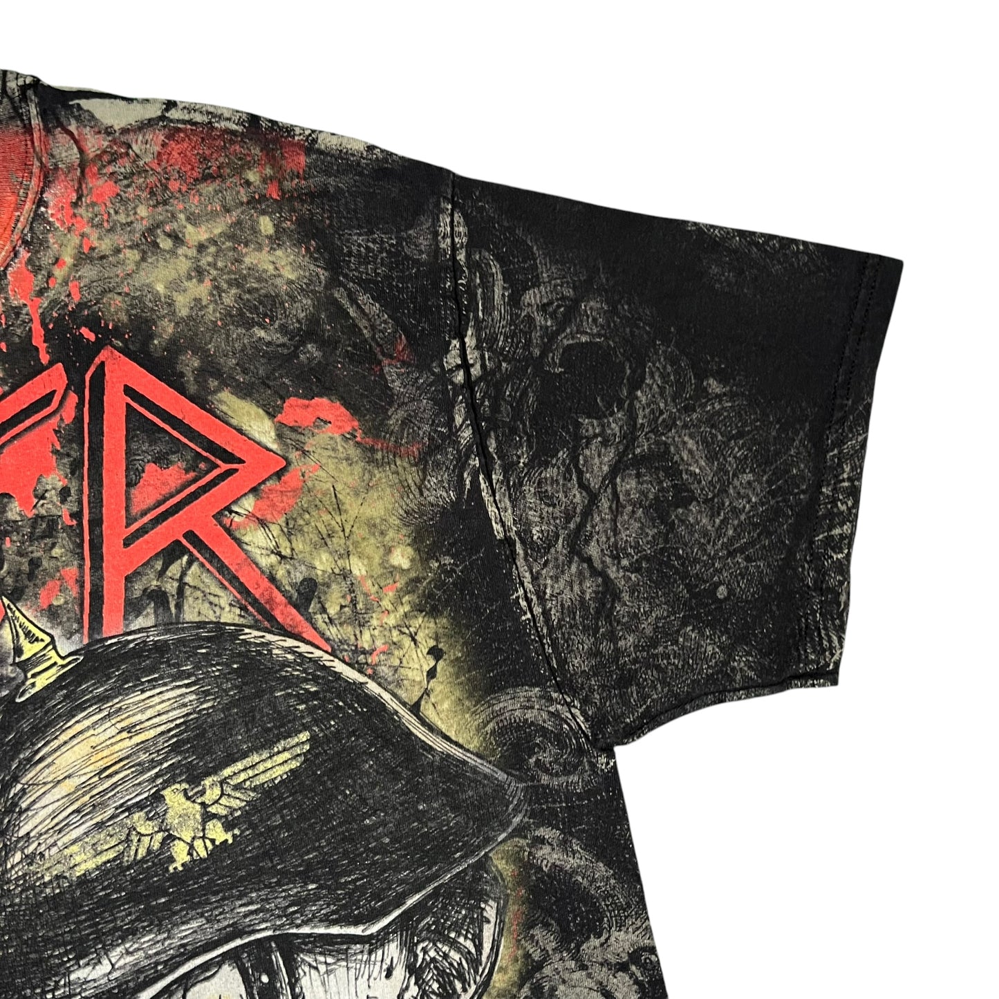 Vintage Y2K Hanes Slayer all over print band tee (L)