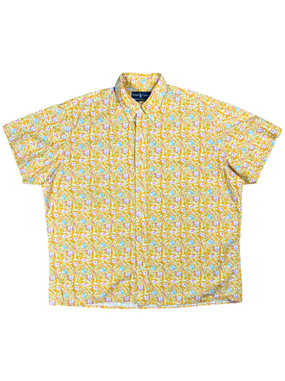 Vintage 90s Polo Ralph Lauren short sleeve floral button down shirt (L/XL)