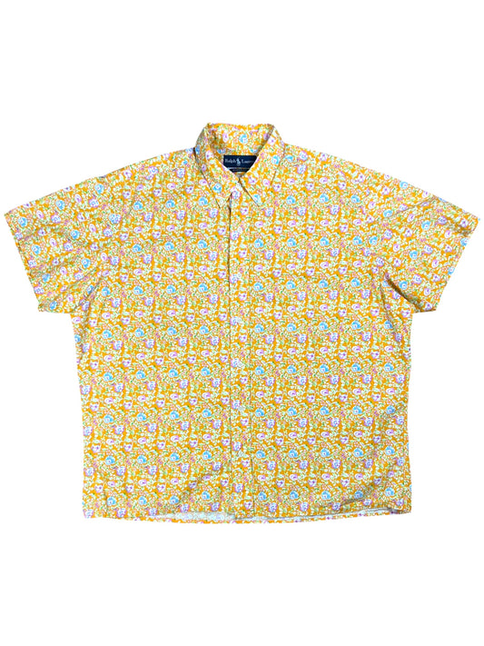 Vintage 90s Polo Ralph Lauren short sleeve floral button down shirt (L/XL)